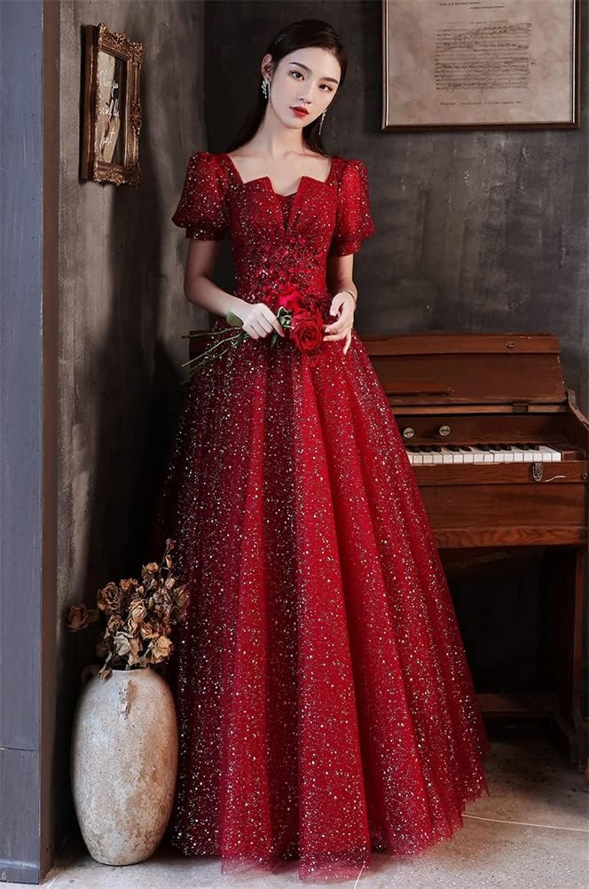 レディース イブニングドレス 宴会ドレス ロングドレス ワンピース ドレス パーティードレス カクテルドレス エレガント フォーマル 半袖 結婚式 披露宴 演奏会 ホスト パーティー