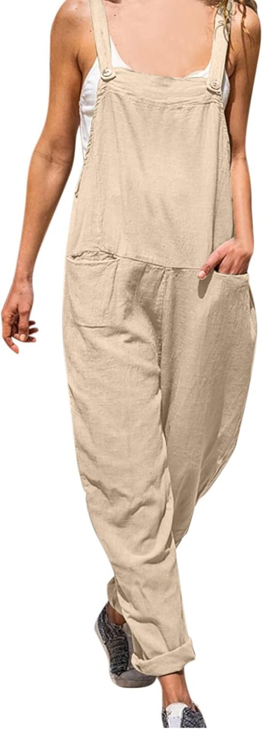 オーバーオール レディース サロペット オールインワン コットン ロング パンツ ワイドパンツ ズボン ゆったり シンプル 大人可愛い 美脚 マタニティ おしゃれ リラックス ルームウエア カジュアル