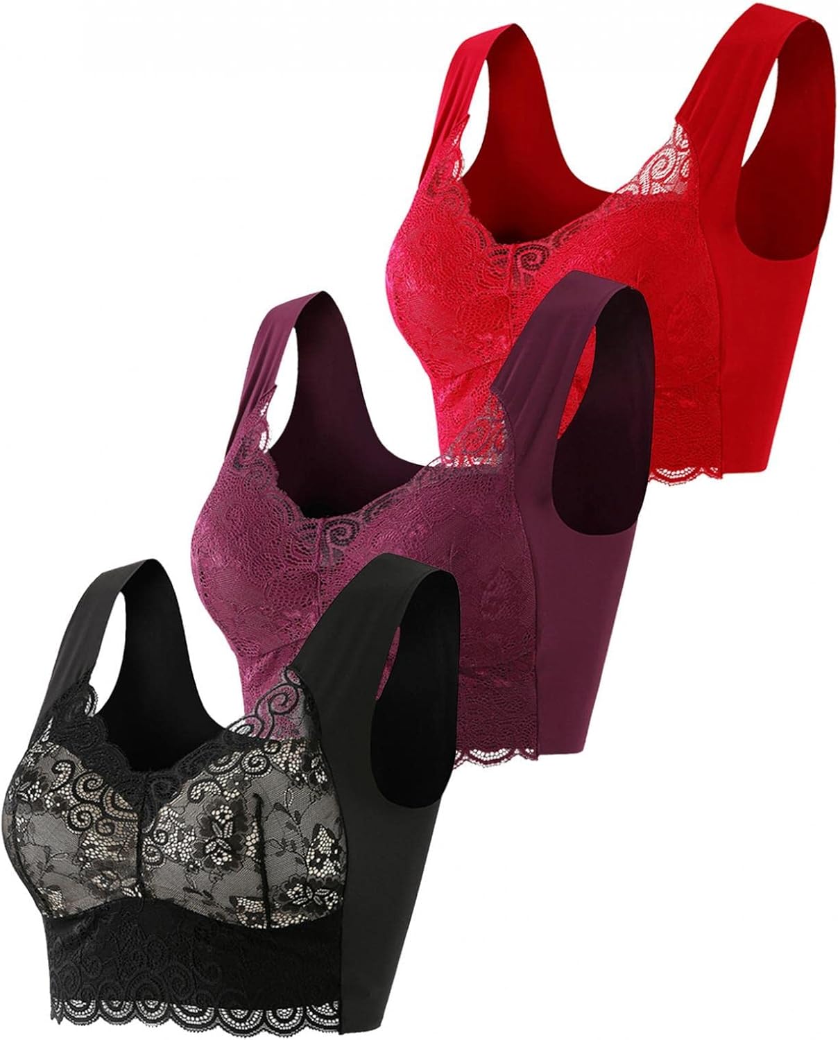 ナイトブラ 育乳ブラ 3枚セット バストアップ 大きいサイズ 夜用ブラ ブラジャー ノンワイヤーブラ 脇高設計 スポーツブラ 下着 締付け感なし 寝ている間に育乳 美胸