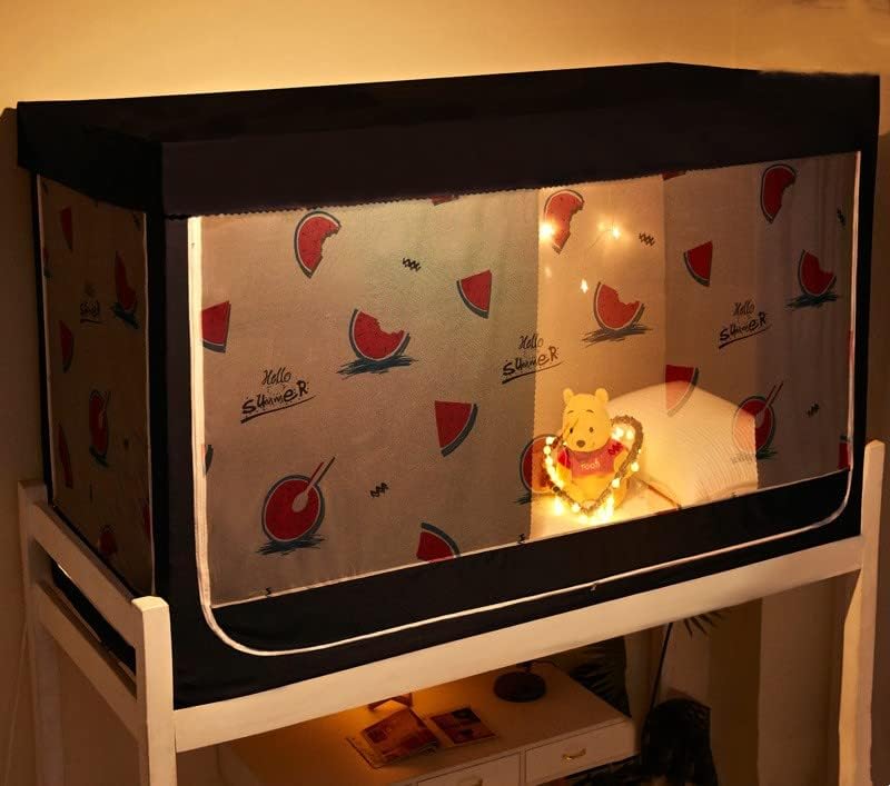 学生寮 シングルベッドプライバシーテント 室内カーテン ベッドテント 夏 蚊帳 蚊対策 全方位 遮光 通..