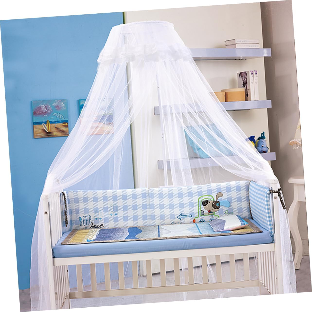 1 セット ベビーベッドネット ベビーベッドキャノピー ベビーベッドテント ベビーベッドカバー ベビー..