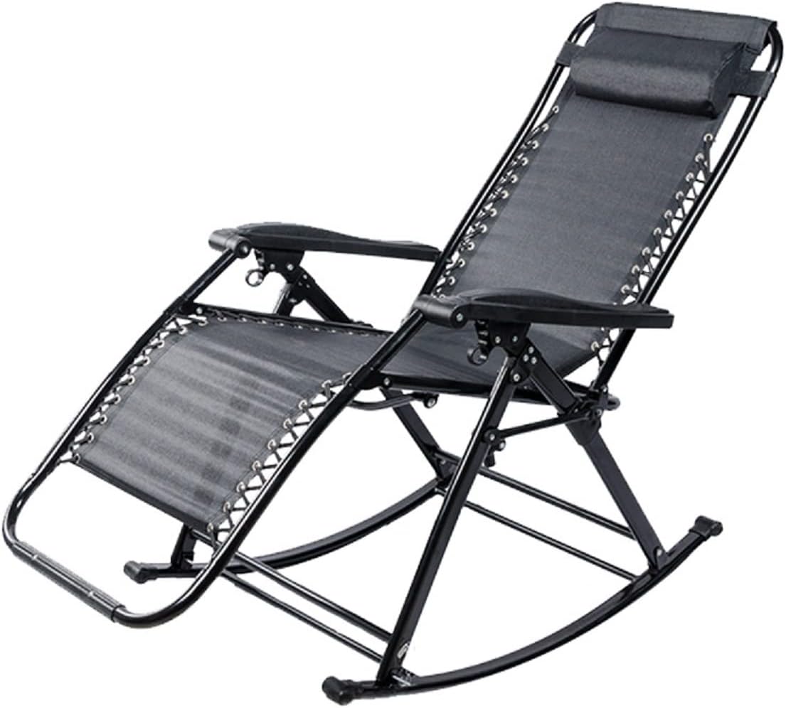 リラックスチェア リクライニングチェア ロッキングチェア 折り畳み式 リゾートチェア イス 椅子 キャンプ用品 屋内屋外使用OK ビーチ バルコニー コンパクト収納 (タイプC)