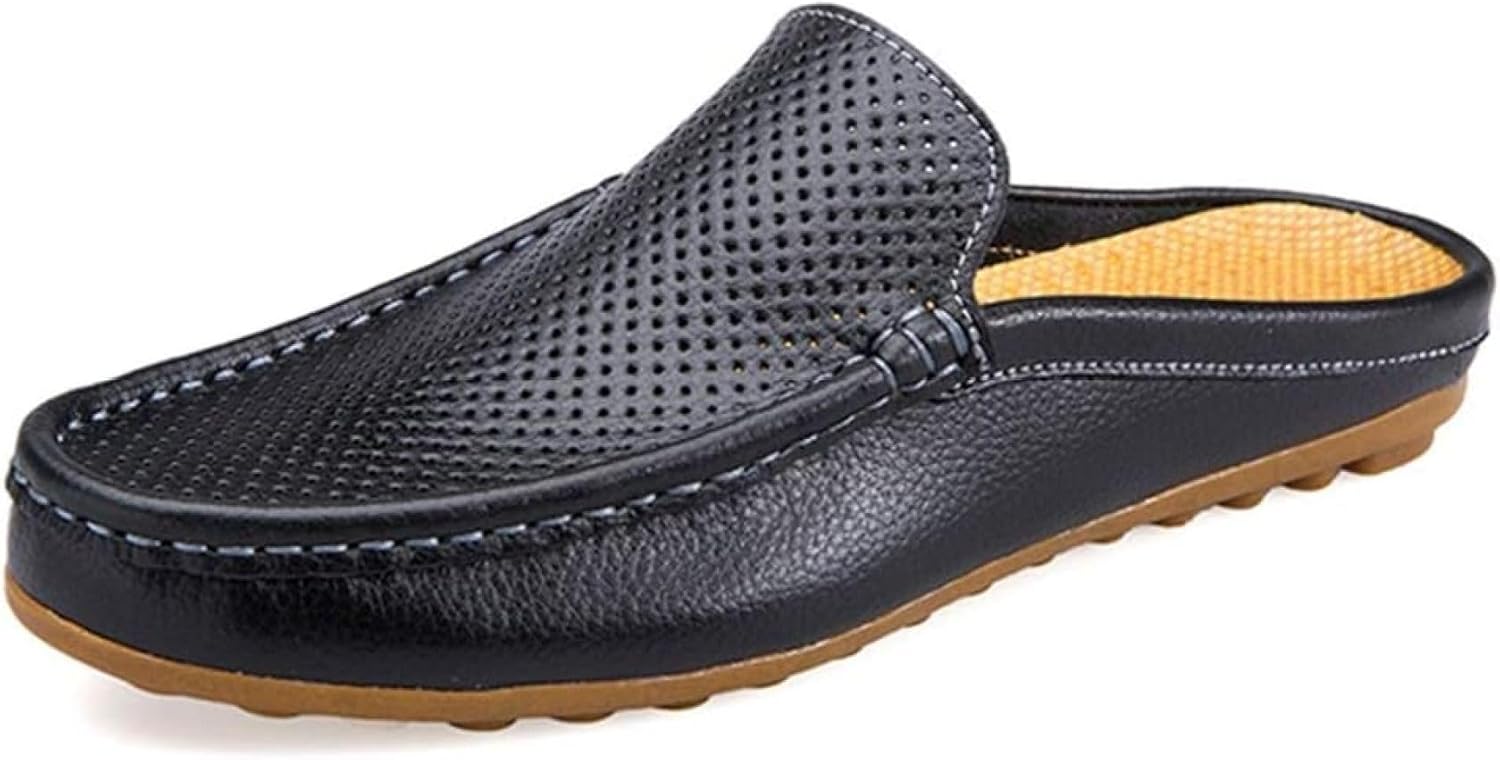 サンダル メンズ オフィス 革 スリッポン 通気 軽い 柔らかい 24-28m 紳士サンダル おしゃれ カッコいい 社内用 ローファー 事務所用 革靴 メンズ ...