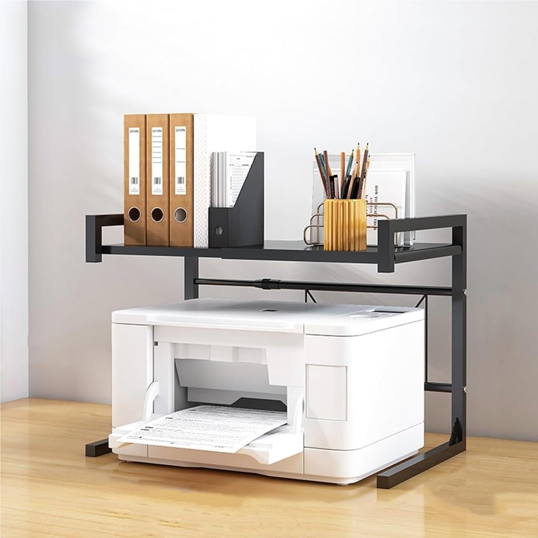 プリンターラックプリンター台デスクラック プリンターラック棚オフィスデスクトップテーブル収納ラッ..