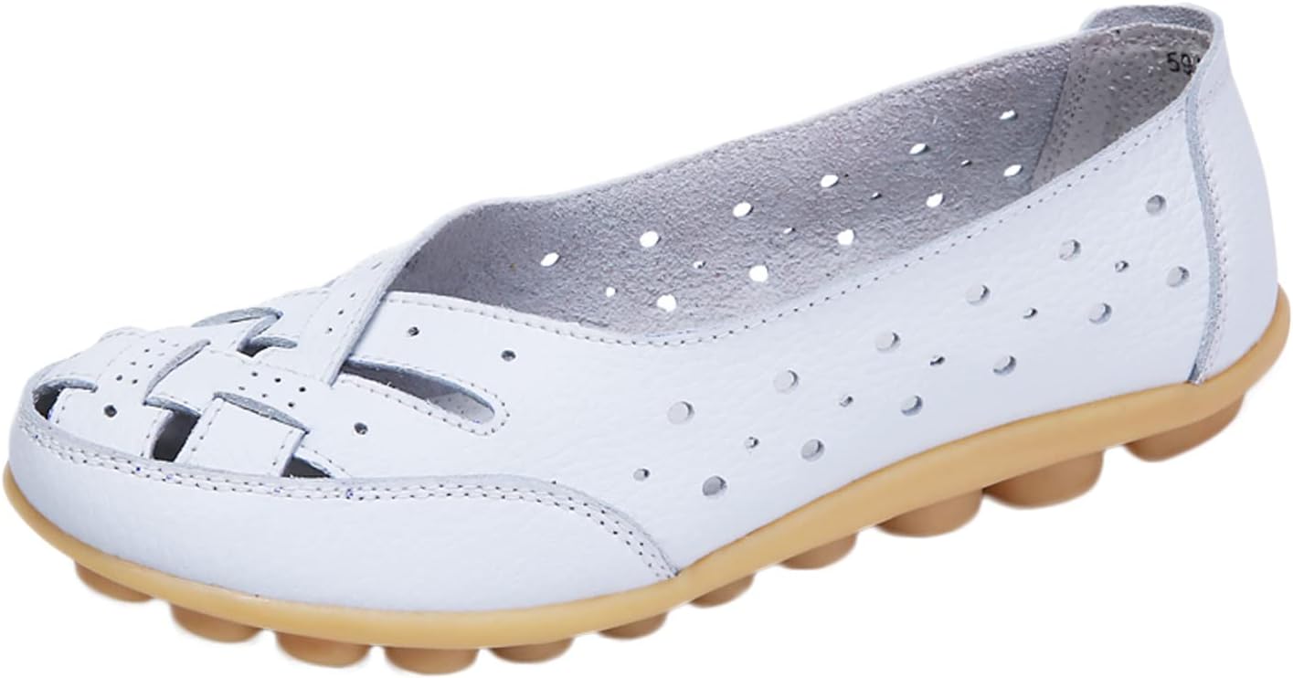 女性のためのスリップオン女性の快適なウォーキングットローファーカジュアルシューズドライビングロー..