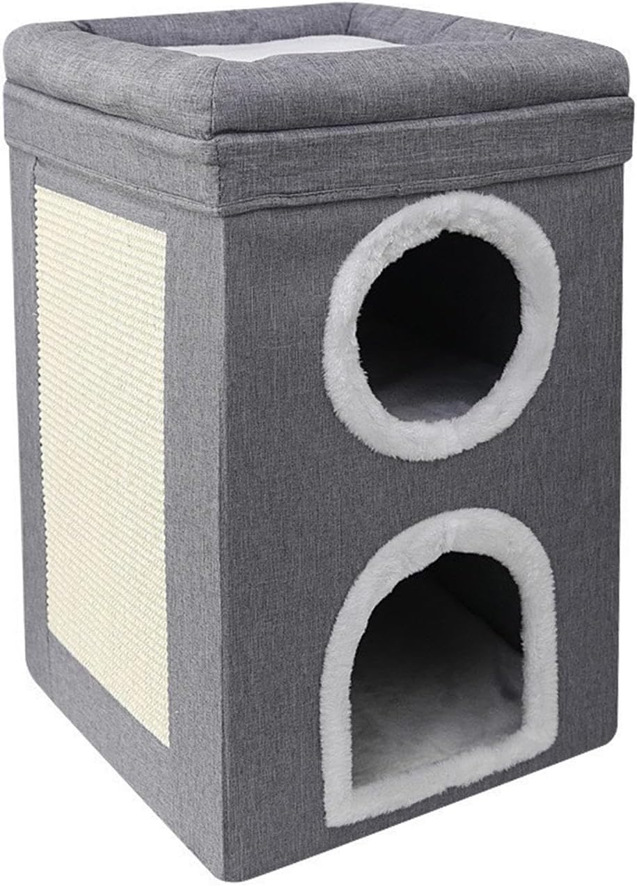 折りたたみ式猫ベッド 猫用爪とぎボード ソファベッドプロテクター コンドミニアム 多目的猫用隠れ家 ..