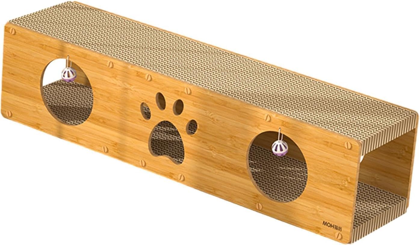 猫の爪とぎハウス プレイトンネル 猫の二段ベッド 猫用爪とぎ 家具プロテクター 猫 爪研ぎ 段ボール キ..