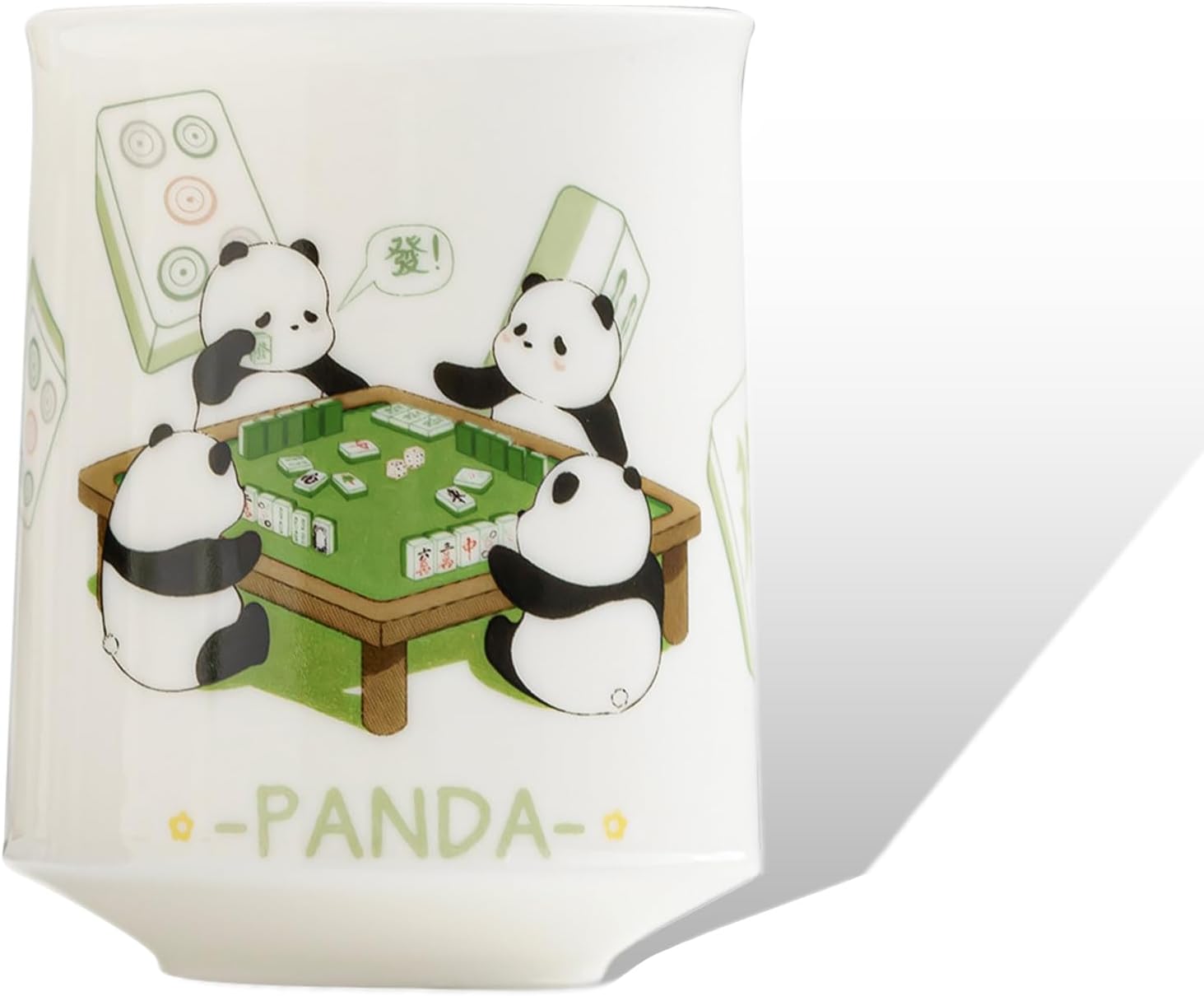 湯呑み 茶杯 コップ お茶碗 お茶セット コップ 茶碗 陶器 コップ 食器 パンダ柄 麻雀柄 工芸品 陶器 か..