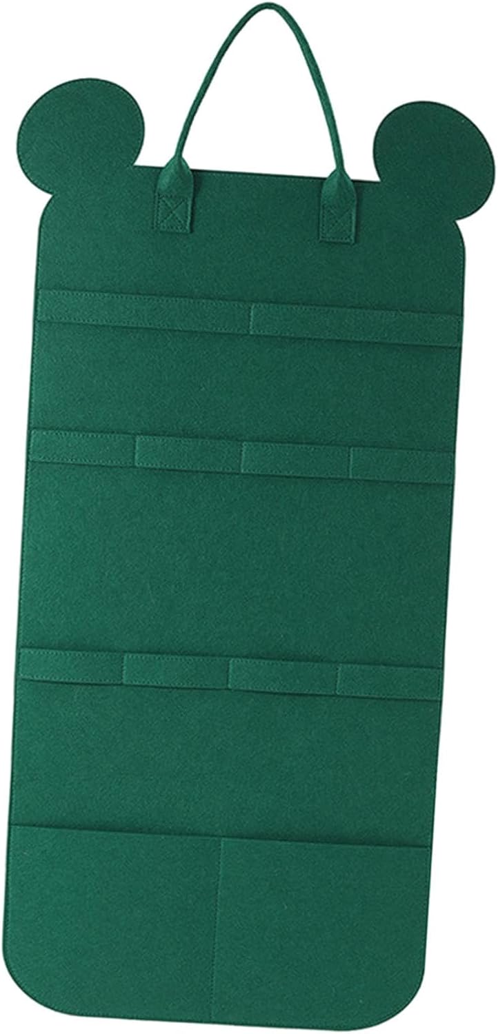 猫じゃらしおもちゃ収納袋屋内猫用壁掛けバッグ猫じゃらしおもちゃオーガナイザー 緑