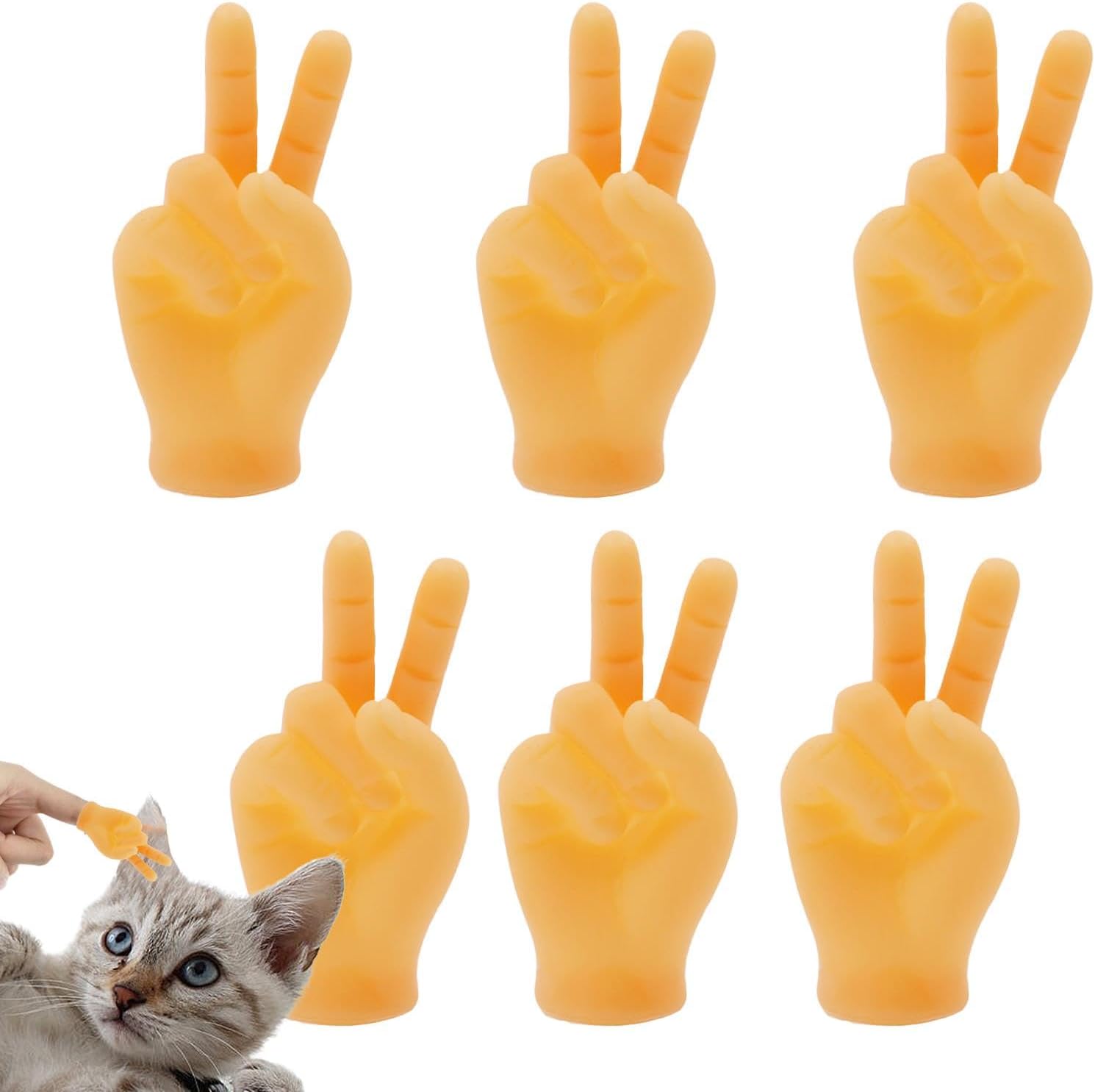 猫じゃらし猫のおもちゃ 猫用のミニハンド 猫の手 犬用おもちゃ フィンガー ミニチュアの手 指おもちゃミニ手模型 猫用の小さな手、猫用のミニ人間の手 猫の足のいたずらおもちゃ用の面白い猫の