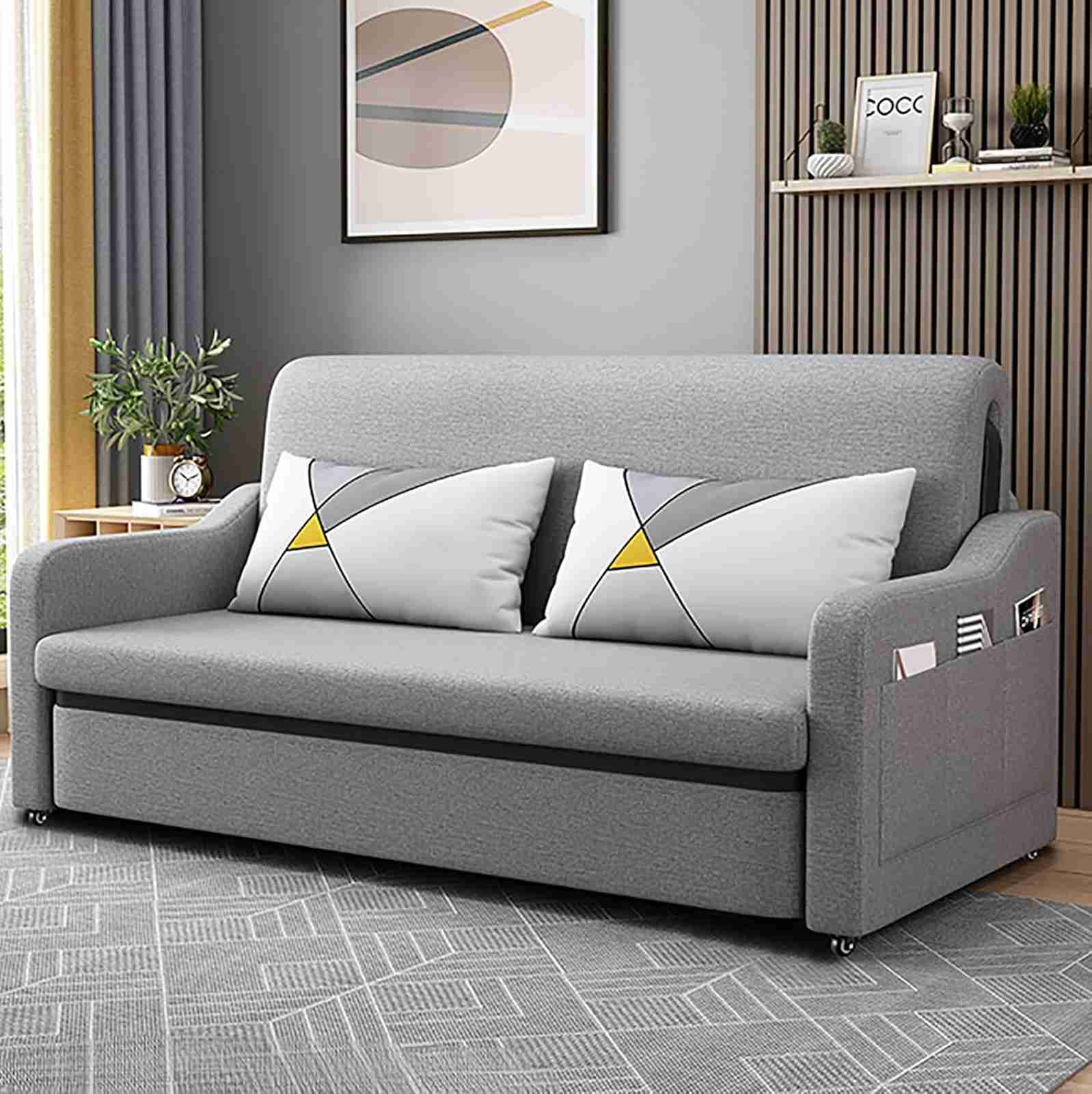 ソファーベッド 3WAY 折りたたみソファーベッド リクライニング 一人暮らし コンパクト ストレージ設計..