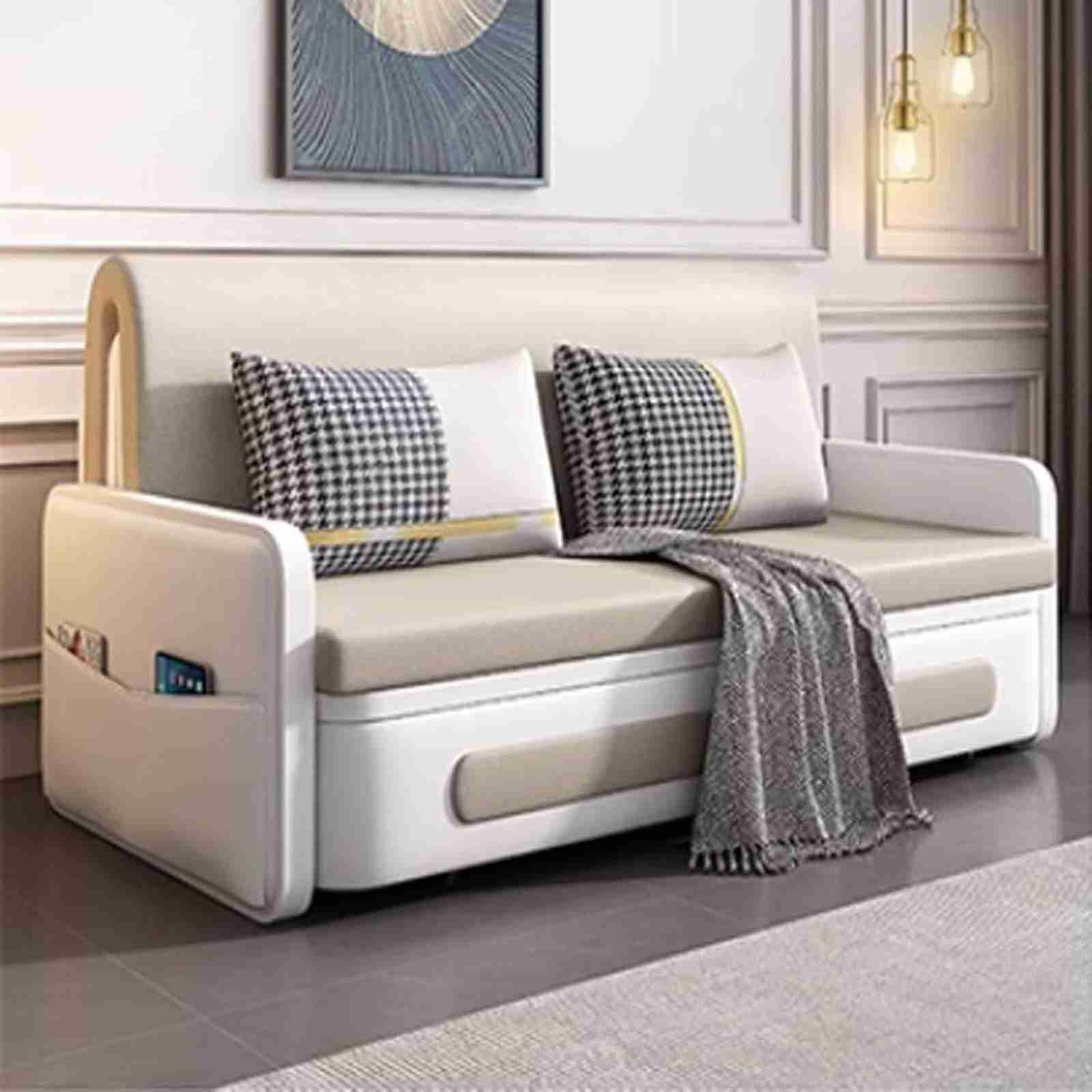 ソファー 2WAYソファ ソファーベッド 多機能ソファーベッド 二重目的 折りたたみ 収納付き 高密度スポ..