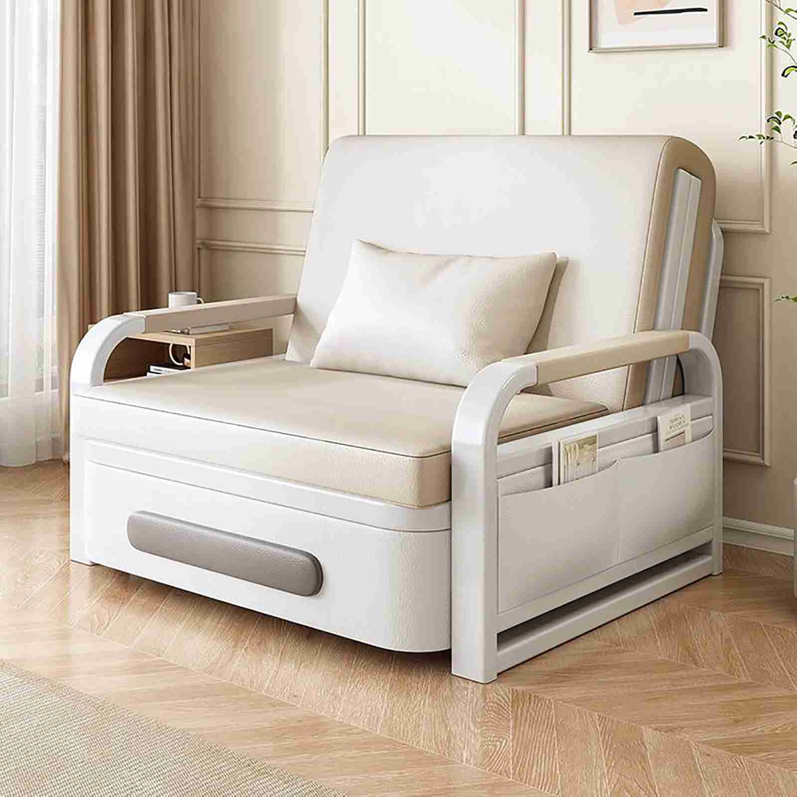 ソファーベッド 3way ソファ 折りたたみソファーベッド リクライ コンパクト収納可能 一人暮らし 肘掛け付き 高反発スポンジ 省スペース 折りたたみベッド 簡単組立 リビングルーム、書斎、オフィス