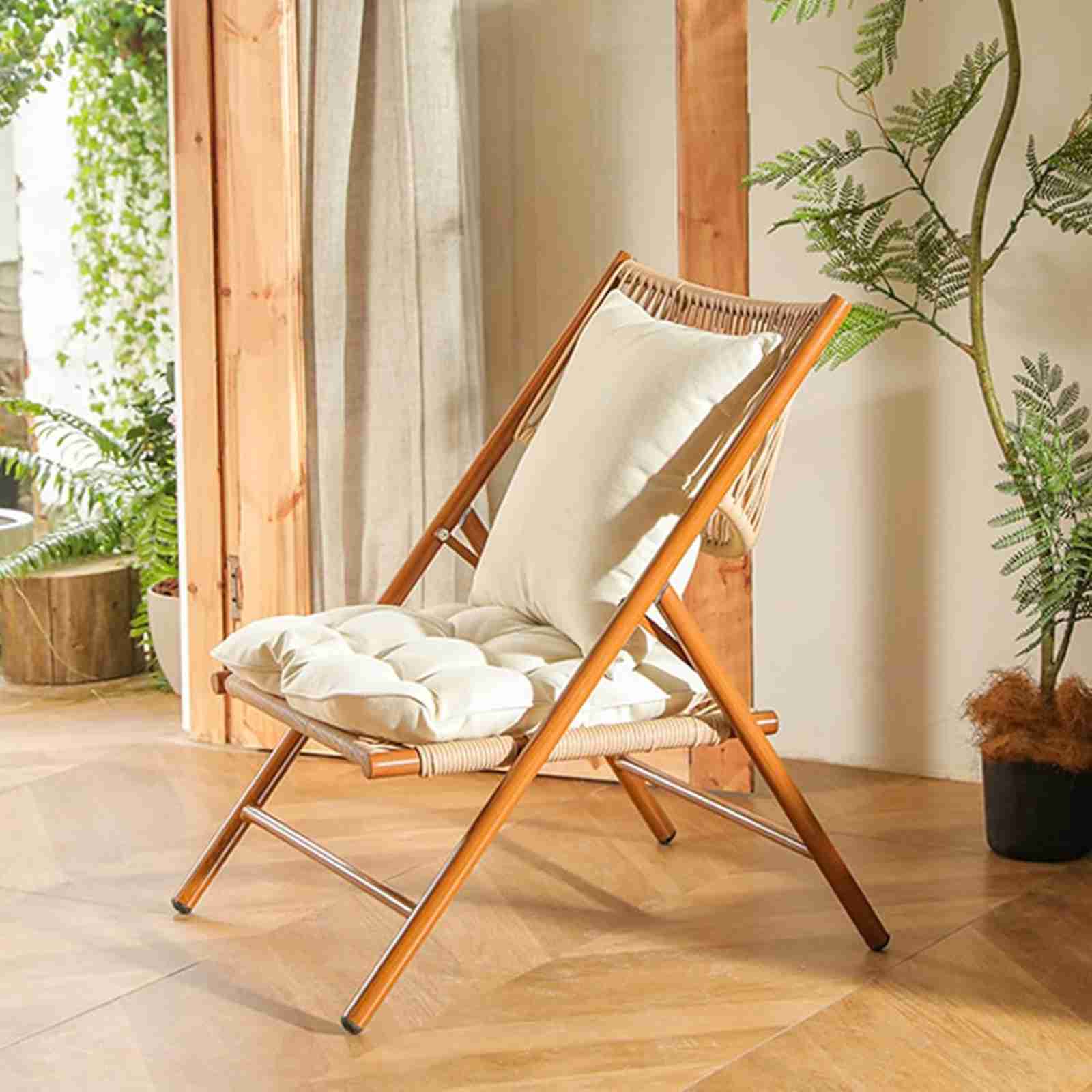 ラタンチェア 折りたたみチェア 藤椅子 リクライニングチェア リビングルームチェア 折り畳みチェア オフィス椅子 メッシュチェア 通気性 背もたれ 省スペース 日光浴 室内外兼用 カフェ 民宿 昼休み