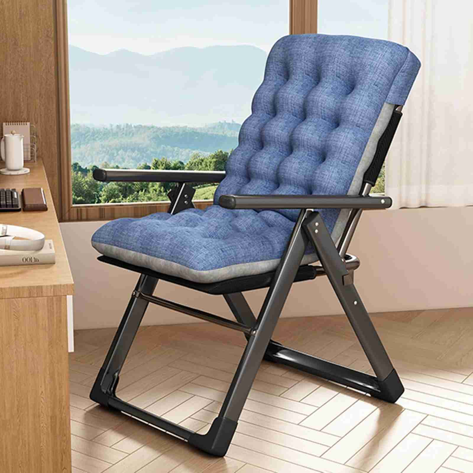リクライニングチェア 折りたたみ パーソナルチェア 無重力チェア 一人用 一人掛け ごろ寝椅子 オットマン付き 軽量 3段階調節 整い椅子 背付き 客用 室内 残業 勤務 持ち運び便利 コンパクト ブ