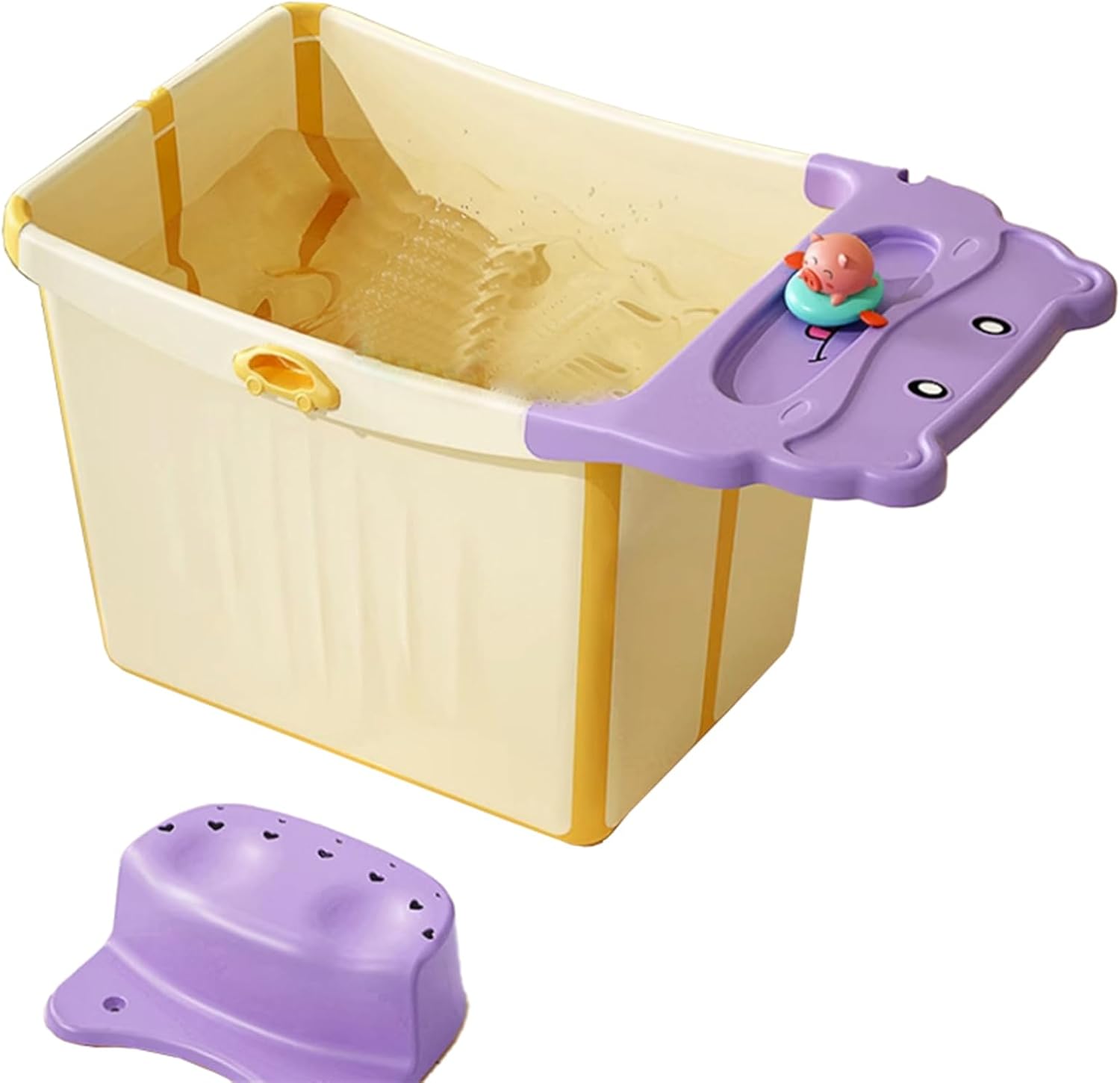 ポータブルバスタブ かわいい ベビーバス 折りたたみ 子供 スパ浴槽 幅54×奥行38×高さ50cm コンパクト ..