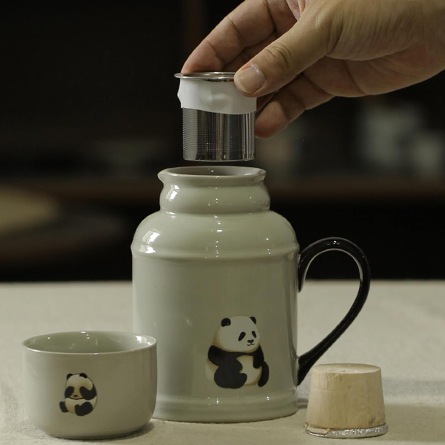 酒器 セット 徳利 酒盃 ぐい呑み パンダ柄 可愛い おしゃれ 癒し マイボトル とっくり おちょこ お猪口..