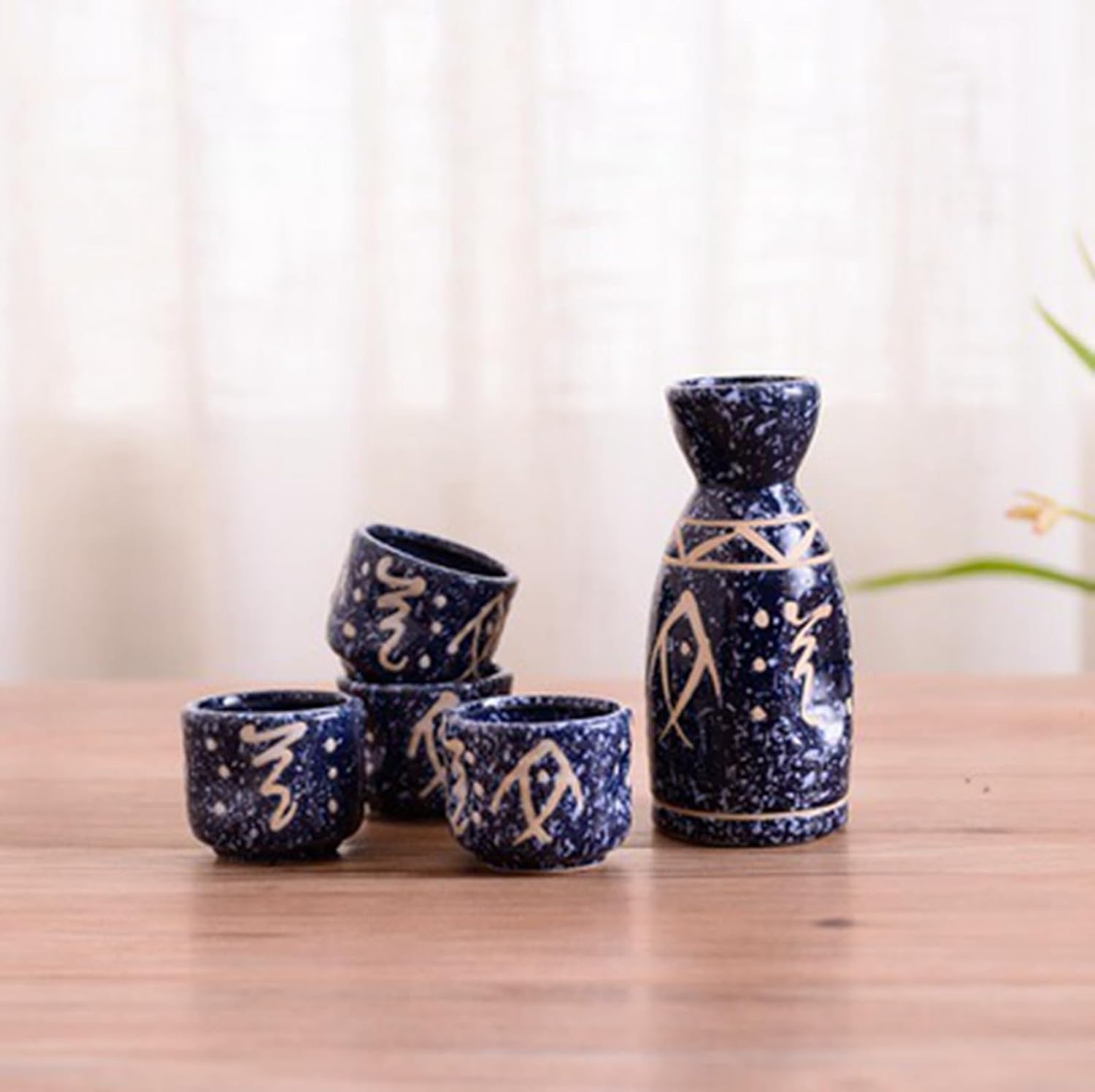 酒器セット ぐい呑み お猪口セット とっくり おちょこ 3点セット 徳利1個 盃2個 日本酒 和風 魚柄 絵柄..