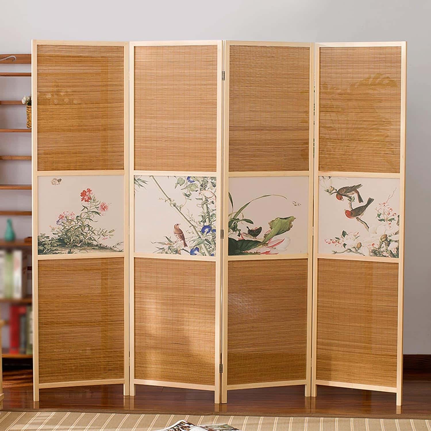 パーテーション 衝立て 4連 部屋 仕切り 屏風 間仕切り 170*50*4 高さ150/170/180cm 折りたたみ 軽量 おしゃれ 完成品 ついたて 目隠し 室内 タイプ1 家庭用 和室 和風