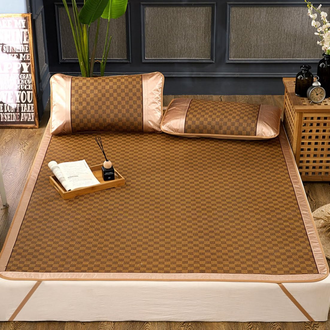 敷きパッド シングル ベッドパッド さらさら 汗取り敷きパッド 2 オールシーズン い草シーツ 籐 寝具 ..