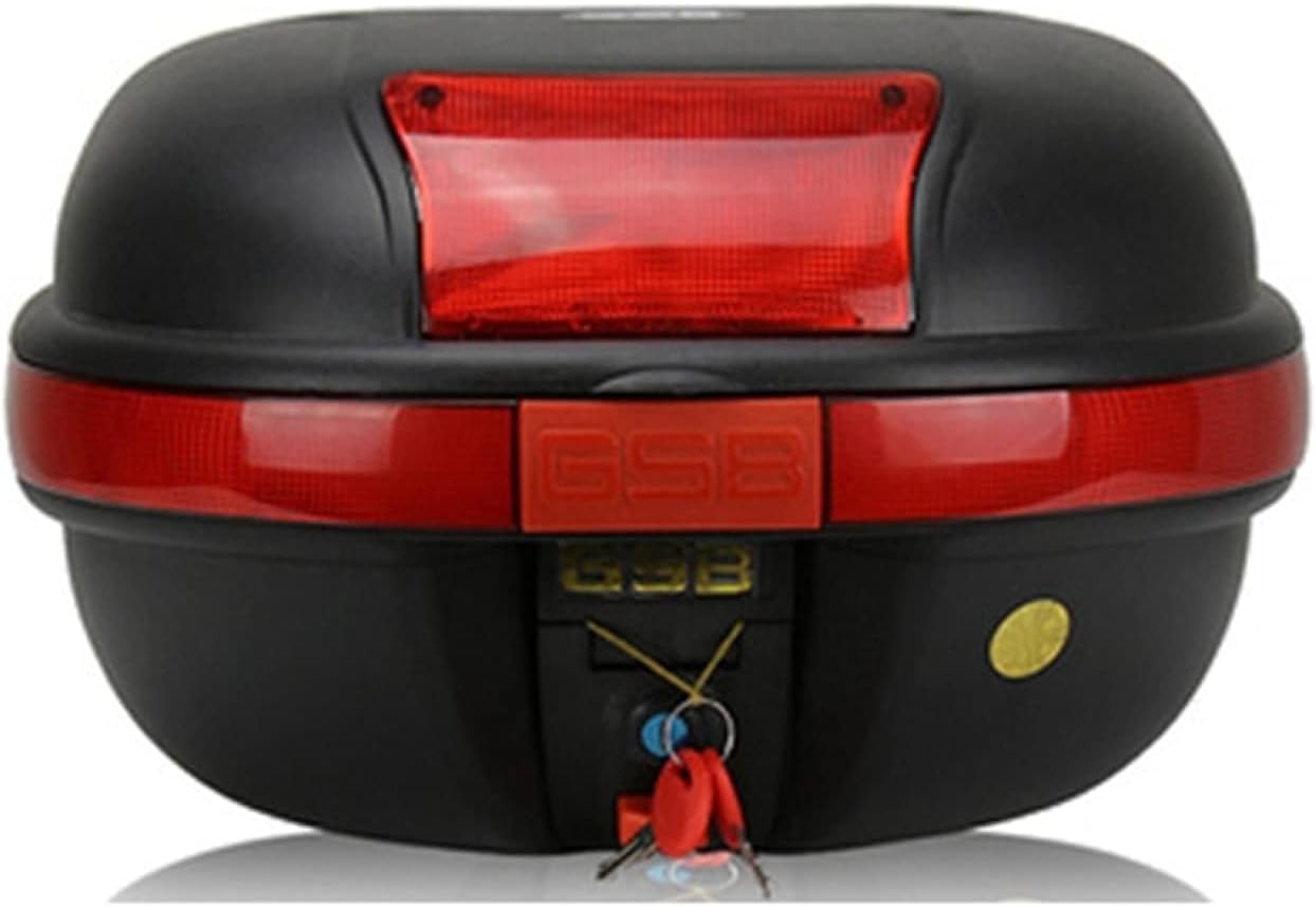 バイクリアボック 30L 大容量 フルフェイス収納可能 トップケース ライト反射 着脱可能式 防塵 防振 通..