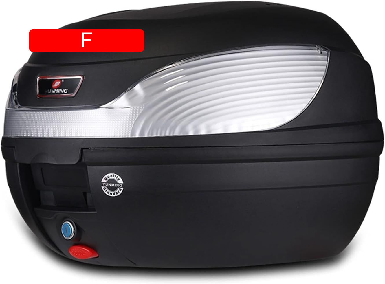 バイクリアボック 32L 大容量 フルフェイス収納可能 トップケース ライト反射 着脱可能式 防塵 防振 通..