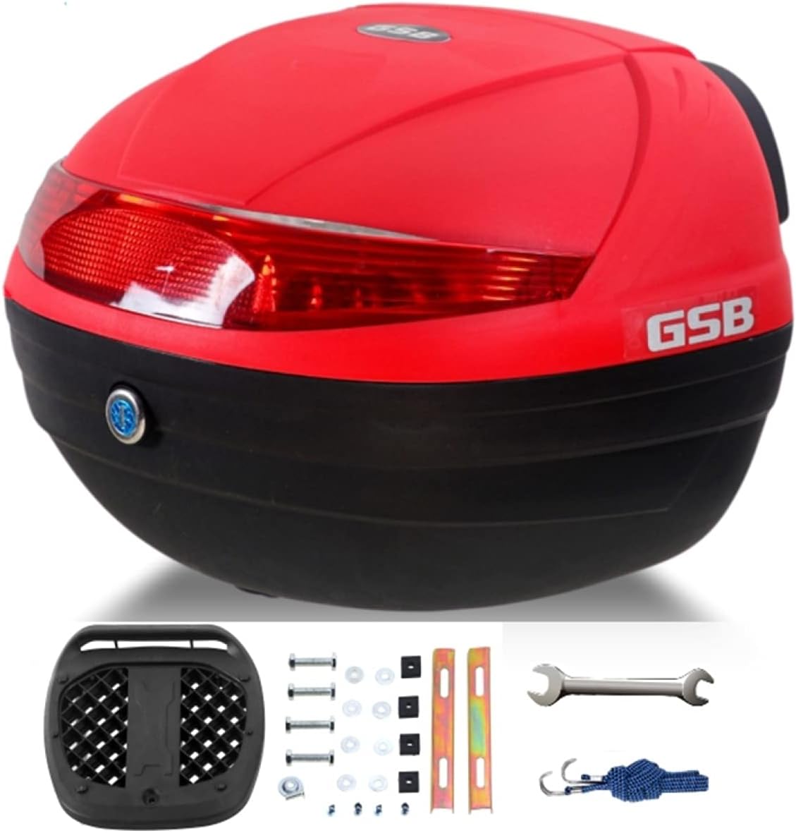 バイク リアボック 30L 2.75KG 大容量 フルフェイス収納可能 トップケース ライト反射 着脱可能式 防塵..