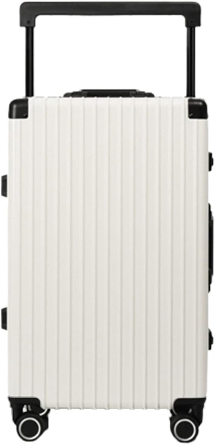 スーツケース キャリーケース 60L キャリーバッグ TSAロック搭載 アルミフレーム 超軽量 大型 耐衝撃 静音 ダブルキャスター 360度回転 旅行 ビジネス 出張 ホワイト Lサイズ（6-8泊）