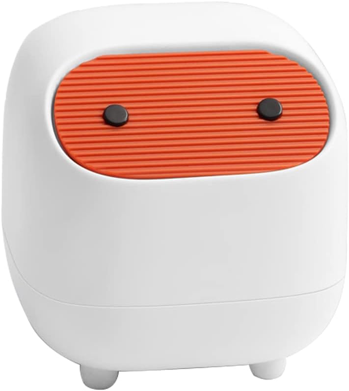 卓上ゴミ箱 ミニゴミ箱 ふた付き デスクトップゴミ箱 小さい 小型 子供部屋 おしゃれ かわいい インテリア ワンタッチ ゴミ入れ くず入れ（ホワイト）