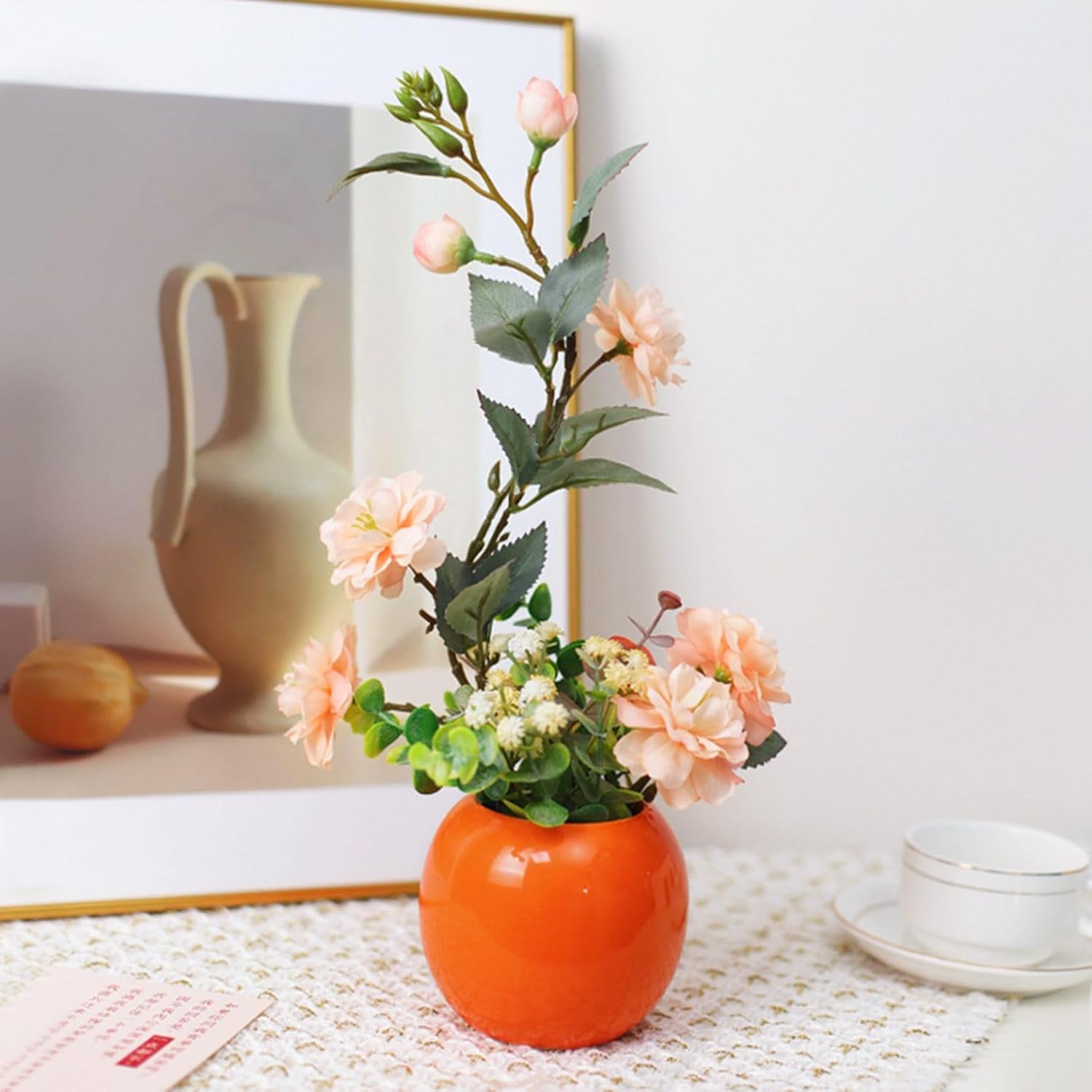 造花 枯れない花 造花インテリア 椿 バラ 観葉植物 装飾花 花束 リアル 本物そっくり 花瓶付き 人工造..