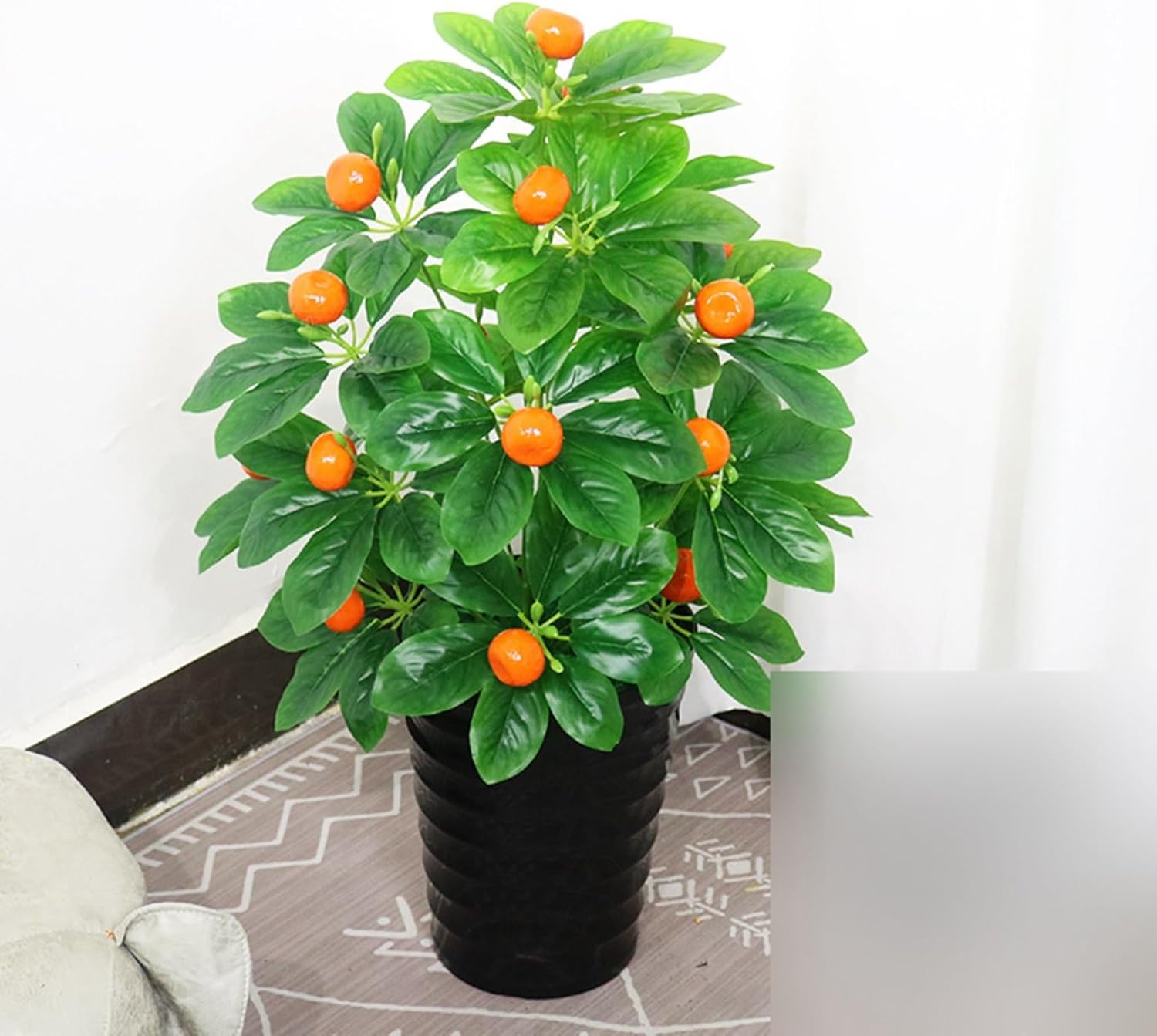 フェイクグリーン りんご みかん 果物 人工観葉植物 インテリアグリーン 人工葉っぱ リアル 本物そっく..