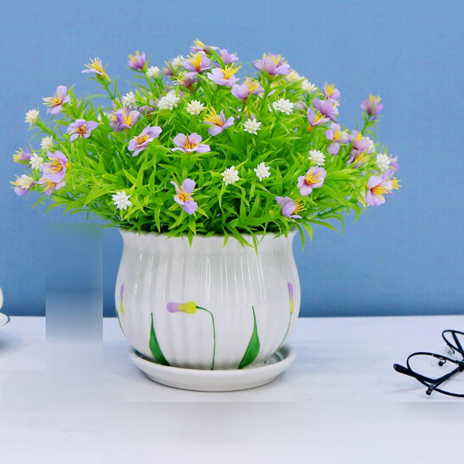 造花 枯れない花 寄せ植え カスミソウ ミニ花器 ポトス 鉢植え 造花インテリア 観葉植物 装飾花 花束リ..