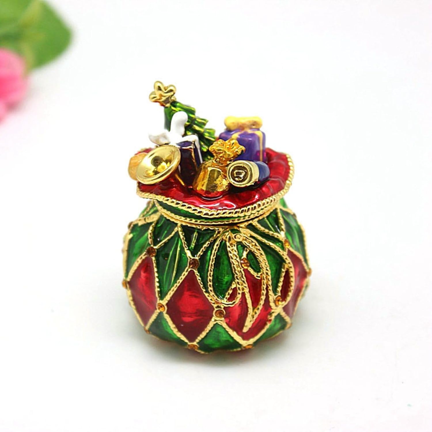 福袋 置物 面白い 合金製宝石箱 トリンケットボックス コンパクト 小物入れ イヤリング リング アクセサリー ジュエリー収納 ボックス 装飾品 雑貨 携帯用 誕生日 記念日 クリスマスギフト