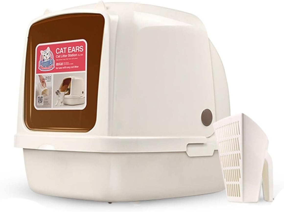 密閉式 猫用トイレ 47*64*49cm 猫用トイレ本体 掃除簡単 軽量 いぬ猫 大きい猫 おしゃれ システム 横か..