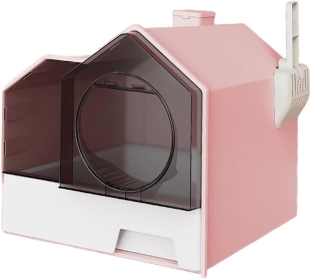 密閉式 猫トイレ 45*40*45cm 子猫 小型 猫トイレ システム 掃除しやすい 砂飛び散り防止 軽量 小さい猫..