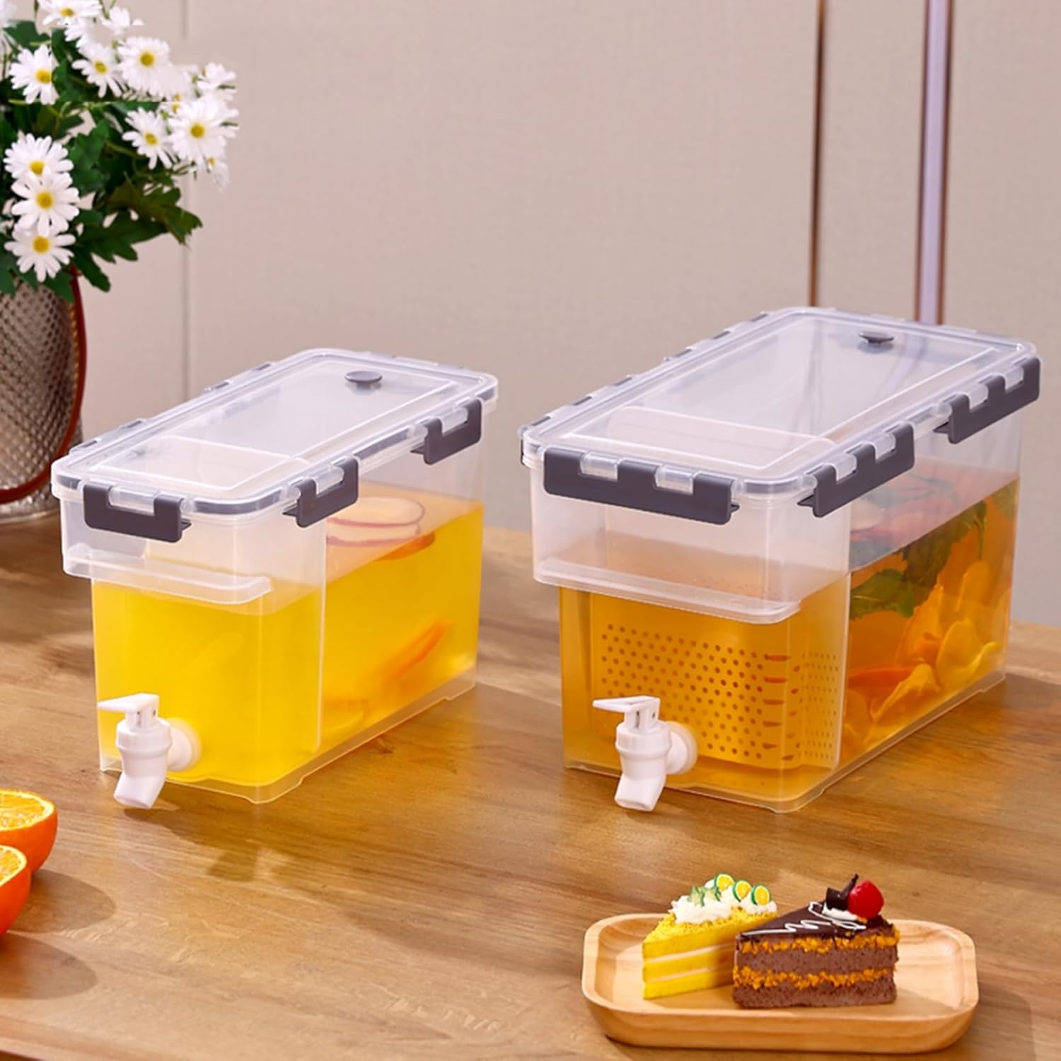 ドリンクピッチャー 麦茶ポット 蛇口付き 冷蔵庫ジャグ 梅酒 ウォーターピッチャー 麦茶ポット 冷蔵庫..