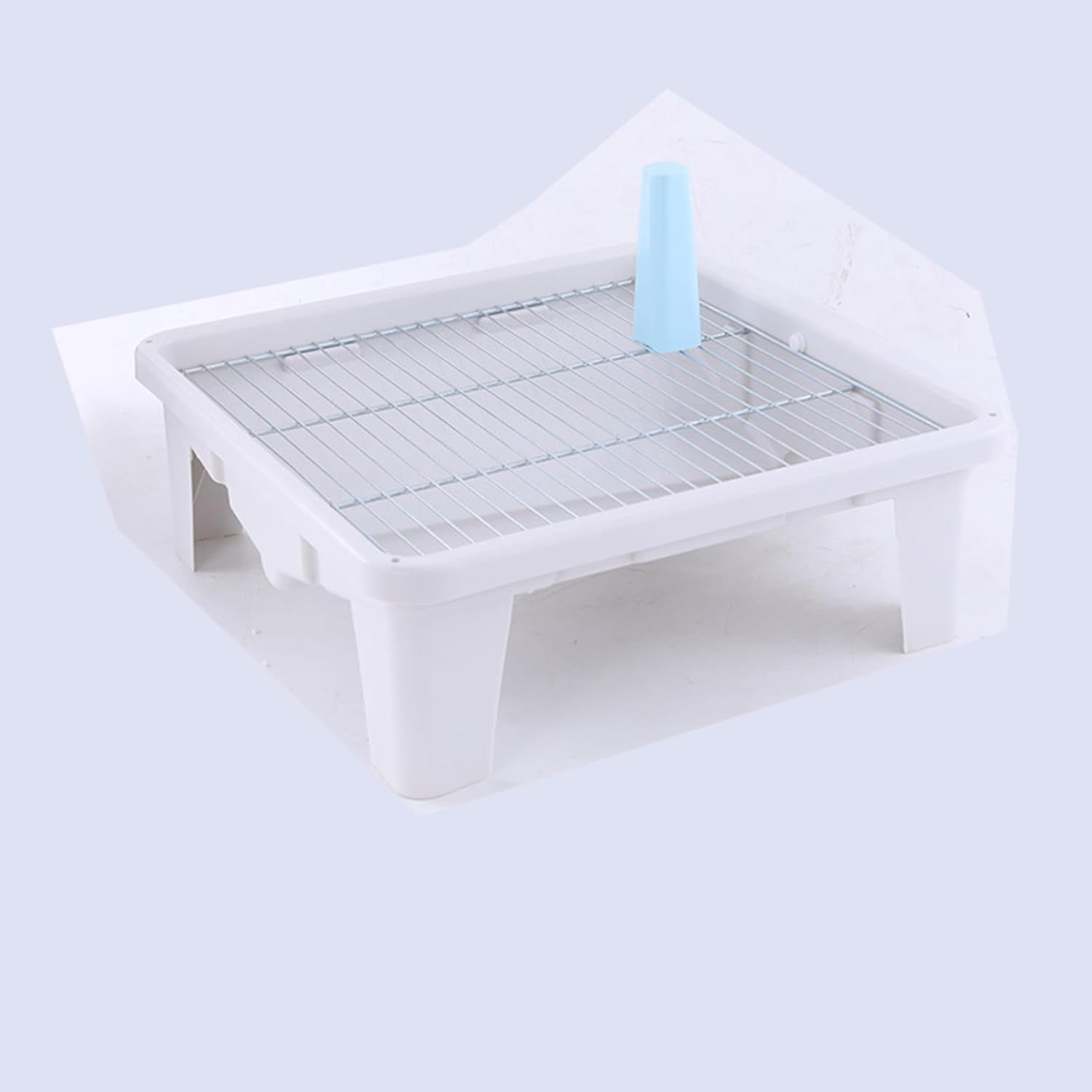 犬トイレトレー 犬トイレ ペット用トイレ メッシュ 誤飲防止 足を乾燥させ マーキングポール付き いたずら防止 ペットトレイ 小型犬 中型犬 しつけトレー お手入れが簡単 46.6*45.6*16cm