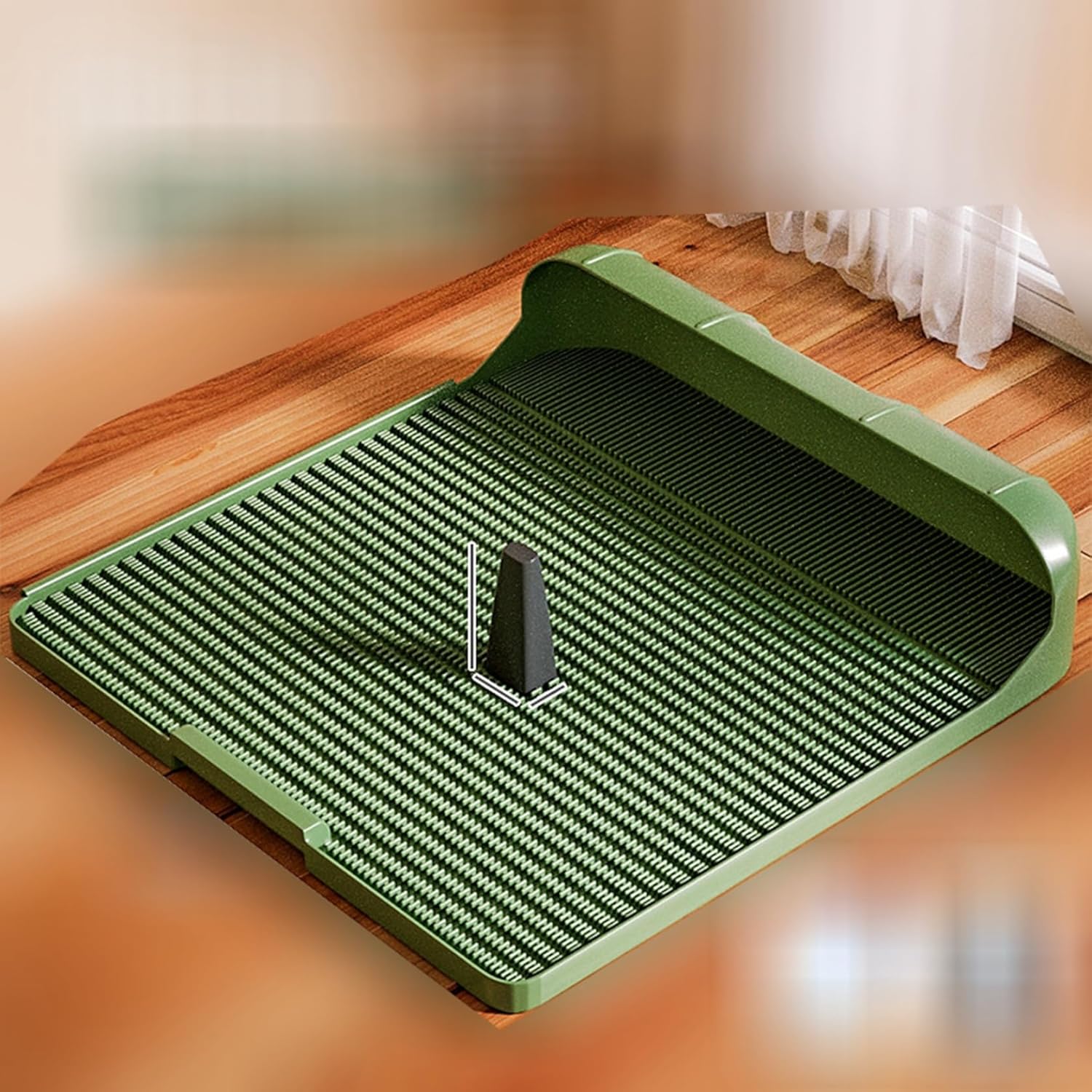 犬用トレー 引き出し式 製格子 大型犬用 尿柱 壁プレート 犬トイレ 犬用トイレトレー しつけ用 ペットトレー 簡単に掃除 足と床を清潔に保つ トレーニングパッドホルダー 噛むこと防止 グリーン 60