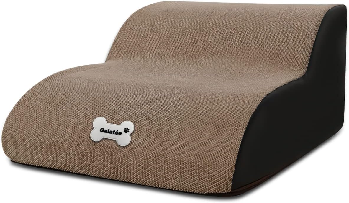 ペット階段 2段ペット階段 洗える & ジッパー付きカバー取り外し可能なペット スロープ ペットラダーホ..