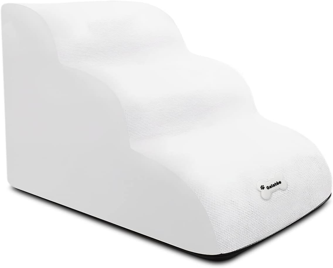 犬の階段 洗える＆ジッパー付きカバー付きの柔らかく快適なペット用階段 イージークライミングドッグラ..