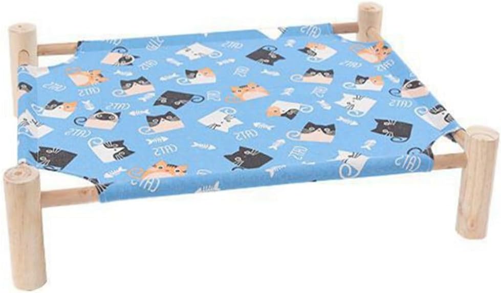 ペットベッド 木製品 犬用コットベッド 滑りにくい裏生地 室内用 お手入れ簡単 地面から離れ キャンプ 春夏 湿気や寒さを隔離する 猫ハウス 可愛い 脚付きコット型 気持ちよくリラックス ペット小屋