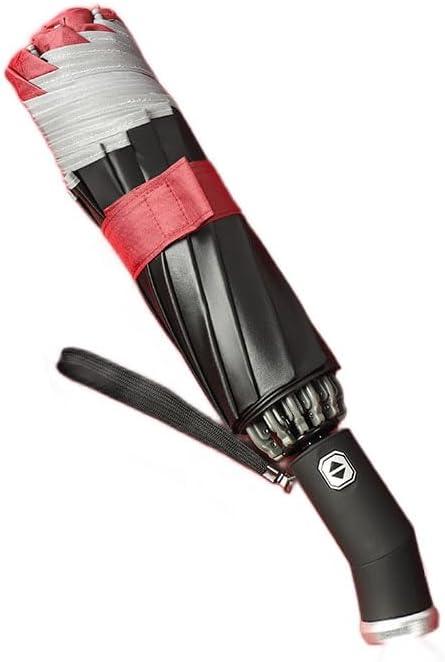 逆さ傘 自動開閉遮熱 反射スト リップ付き LEDライト付き折りたたみ傘 逆転傘 長傘 日傘 大きい ワンタ..