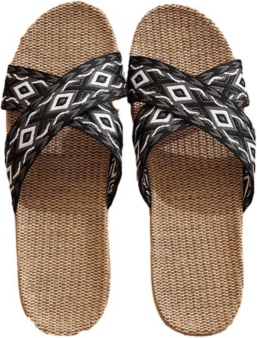 リネンスリッパ 亜麻編み ルームスリッパ 和風 ルームシューズ レディース メンズ 涼しい すべり止め 消臭 除菌 オシャレ レトロ エスニック系 春夏 室内 浴衣小物 伝統 浴衣 着物 甚平 下駄