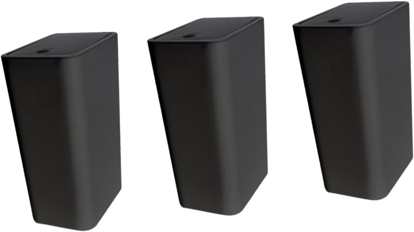 3枚のバスルームの小さなゴミ缶は、キッチンの家庭用の蓋のごみ箱に缶詰になります