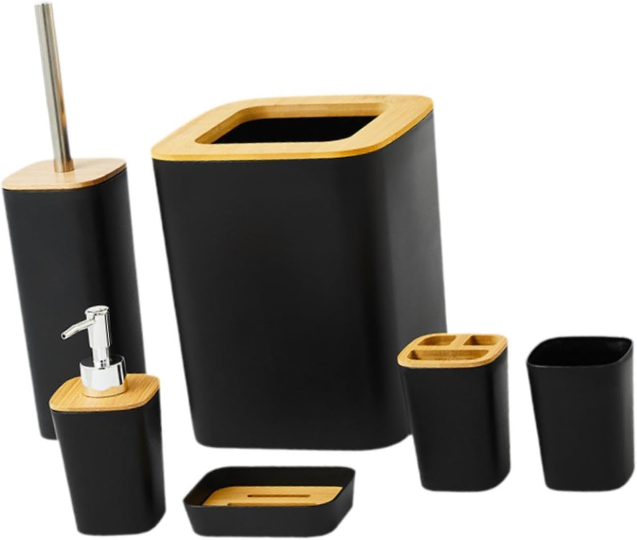 6 個のバスルームアクセサリー歯ブラシホルダー実用的なソープディスペンサーゴミ箱誕生日ギフトアパー..