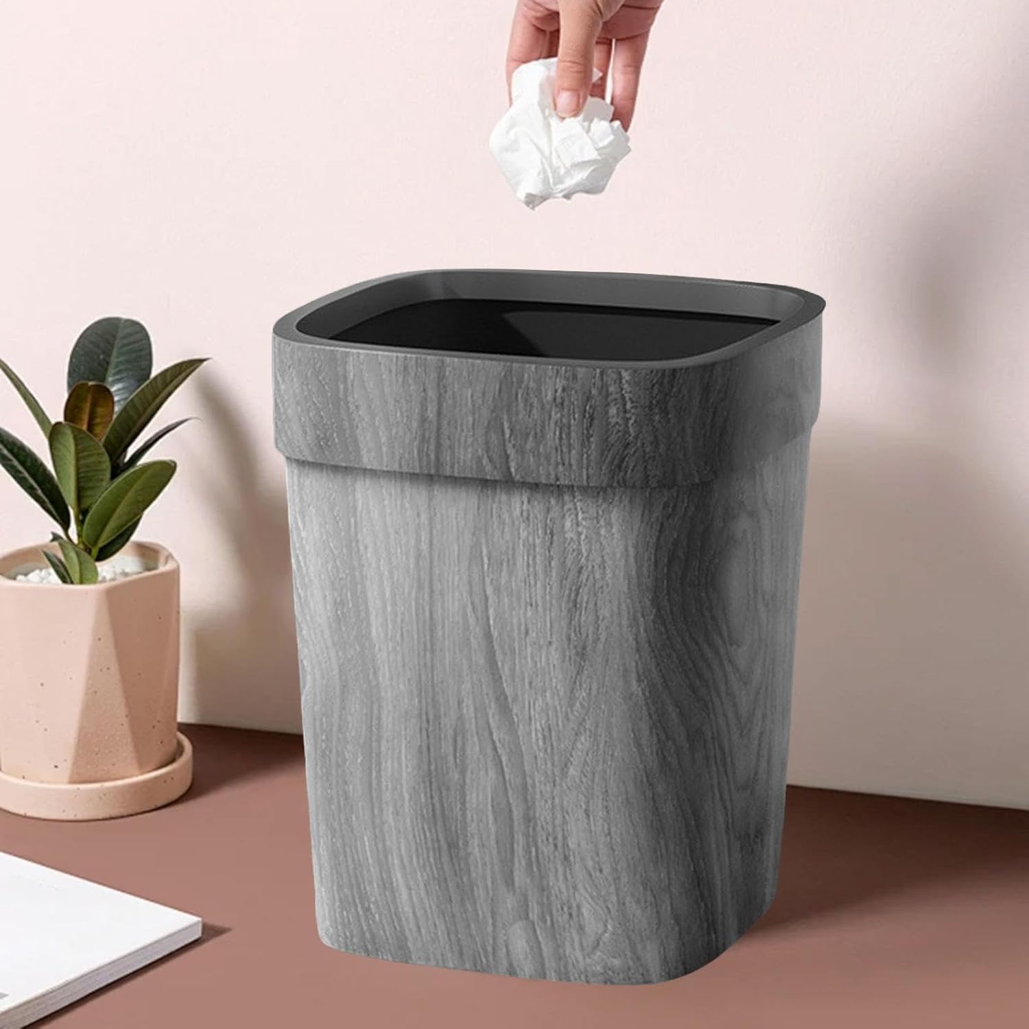 ゴミ箱 ゴミ箱 装飾圧力リング ゴミ箱 ゴミ箱 デスク近くのゴミ箱 バスルーム キッチン 寮の部屋 リビングルーム S 蓋なし