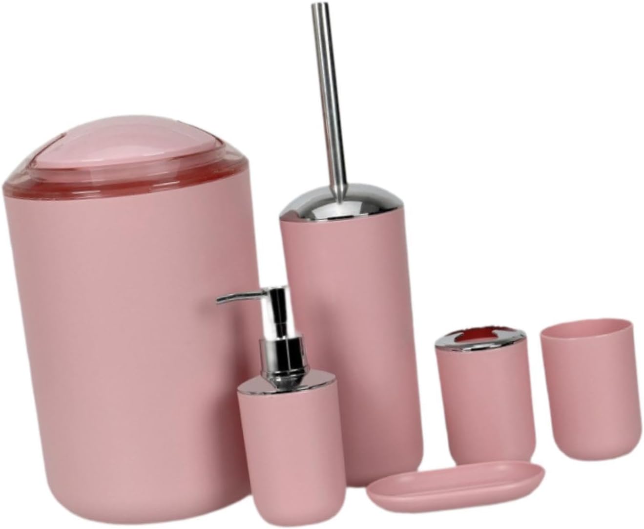 バスルームアクセサリーセット完全、液体石鹸ディスペンサー、ゴミ箱、同僚用の石鹸皿、バスルーム ピ..