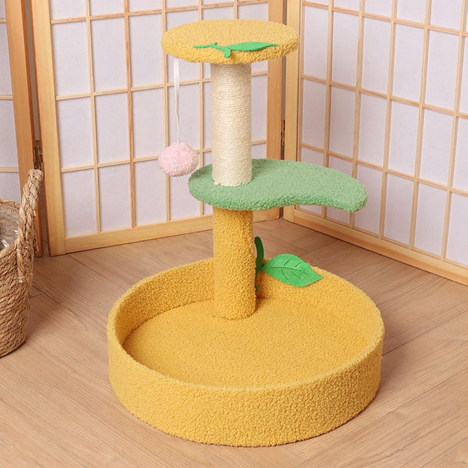 猫爪とぎポール つめとぎ 豚型 カエル 動物 かわいい 天然サイザル麻 爪研ぎ 猫おもちゃ付き 爪みがきポール 小中猫用 猫休憩 キャットハウス 猫 おもちゃ 転倒防止 据え置き 安定 ねこ つめとぎ