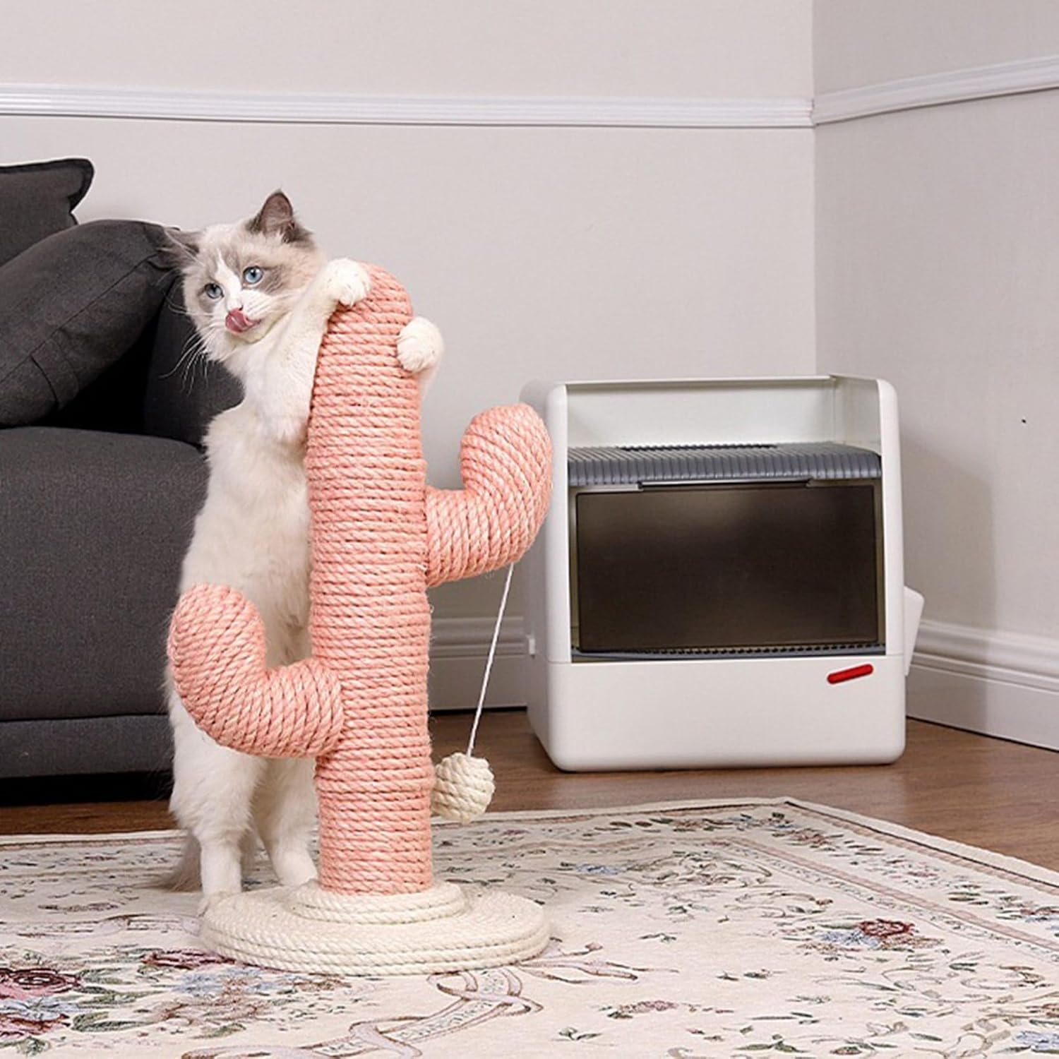 猫爪とぎポール 猫 つめとぎ サボテン 爪研ぎポール インテリア 可愛い キャットポール キャットタワー..