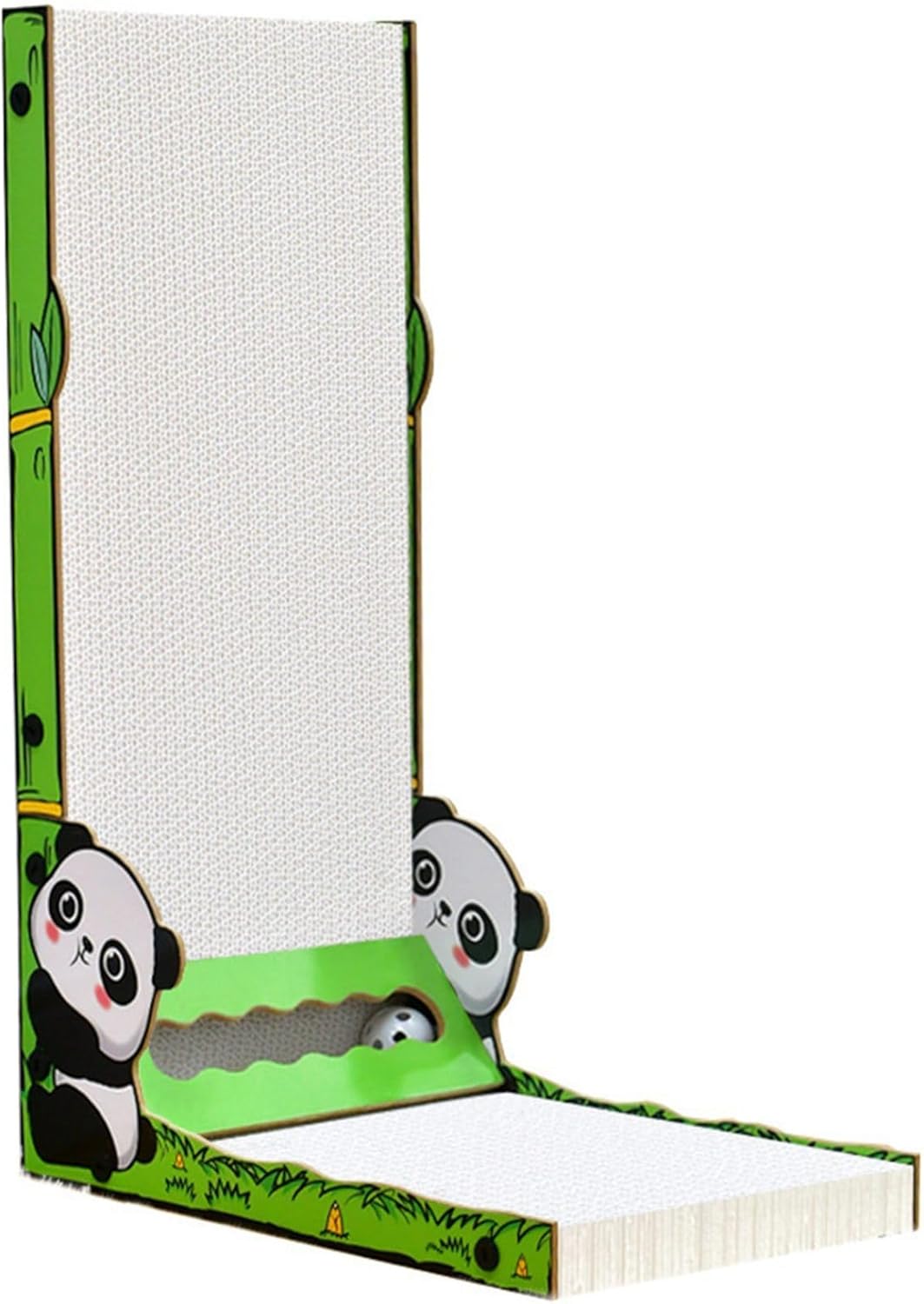 猫 つめとぎ パンダ柄 爪研ぎ 猫爪どきボード 猫ハウス 猫ベッド L字型壁立て 猫のおもちゃ付属 猫ソフ..